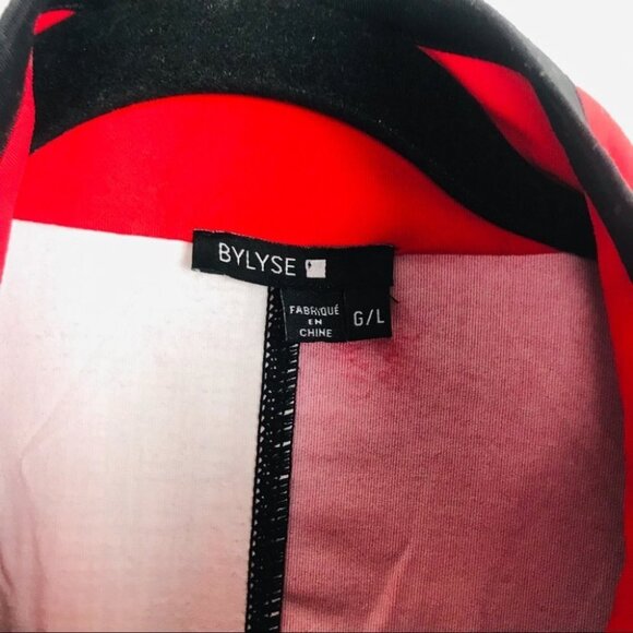BYLYSE Multicoloured Zip up Jacket Women Size M black and Red - Picture 15 of 16